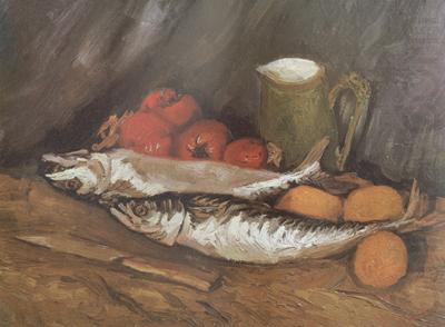 Vincent Van Gogh Still life with mackerels,Lemons and Tomatoes (nn04) china oil painting image